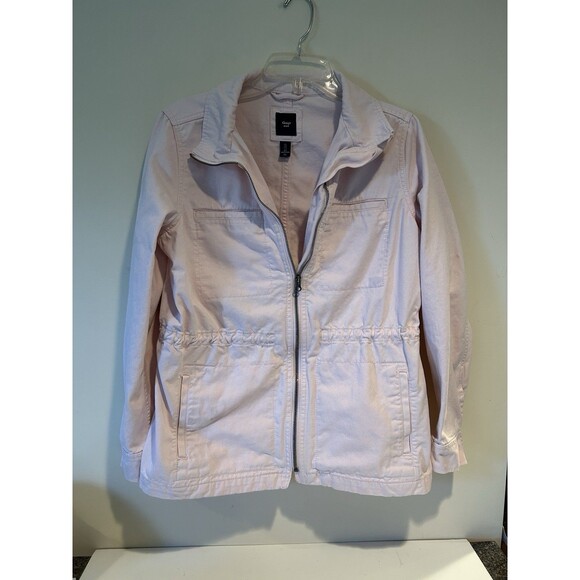 GAP Women's Full Zip Adjustable Drawcord Waist Pockets/Snap Cuffs Jacket Size L - Picture 1 of 5
